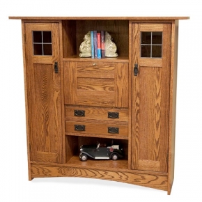 Fall front bookcase (Red Oak)